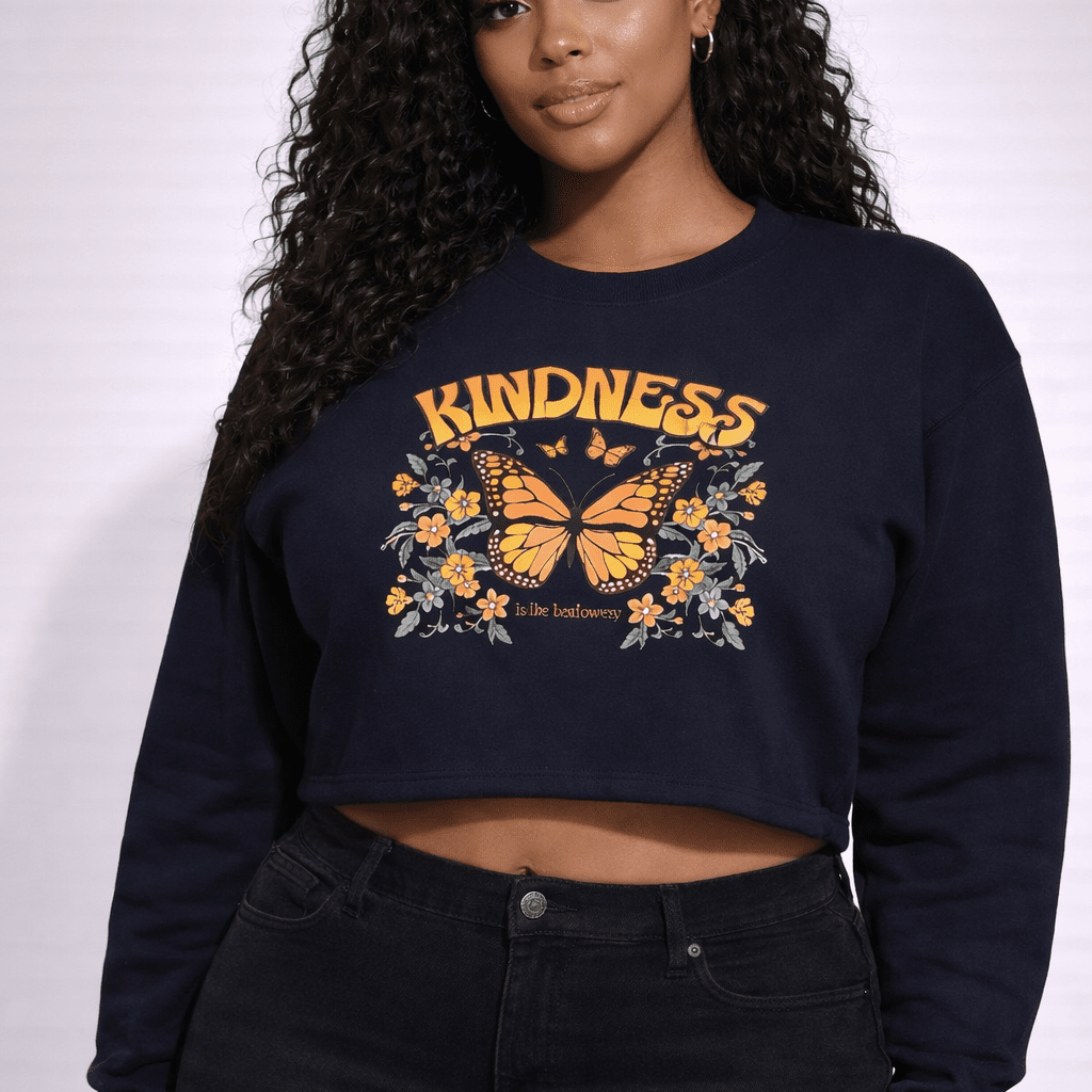 WS Kindness Crop Sweatshirt - Wet Sundays