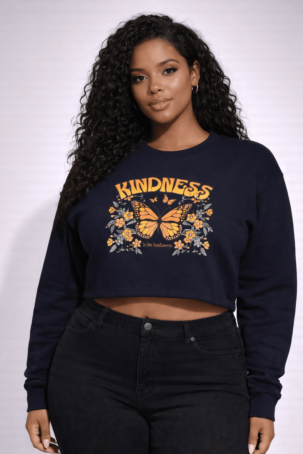 WS Kindness Crop Sweatshirt - Wet Sundays