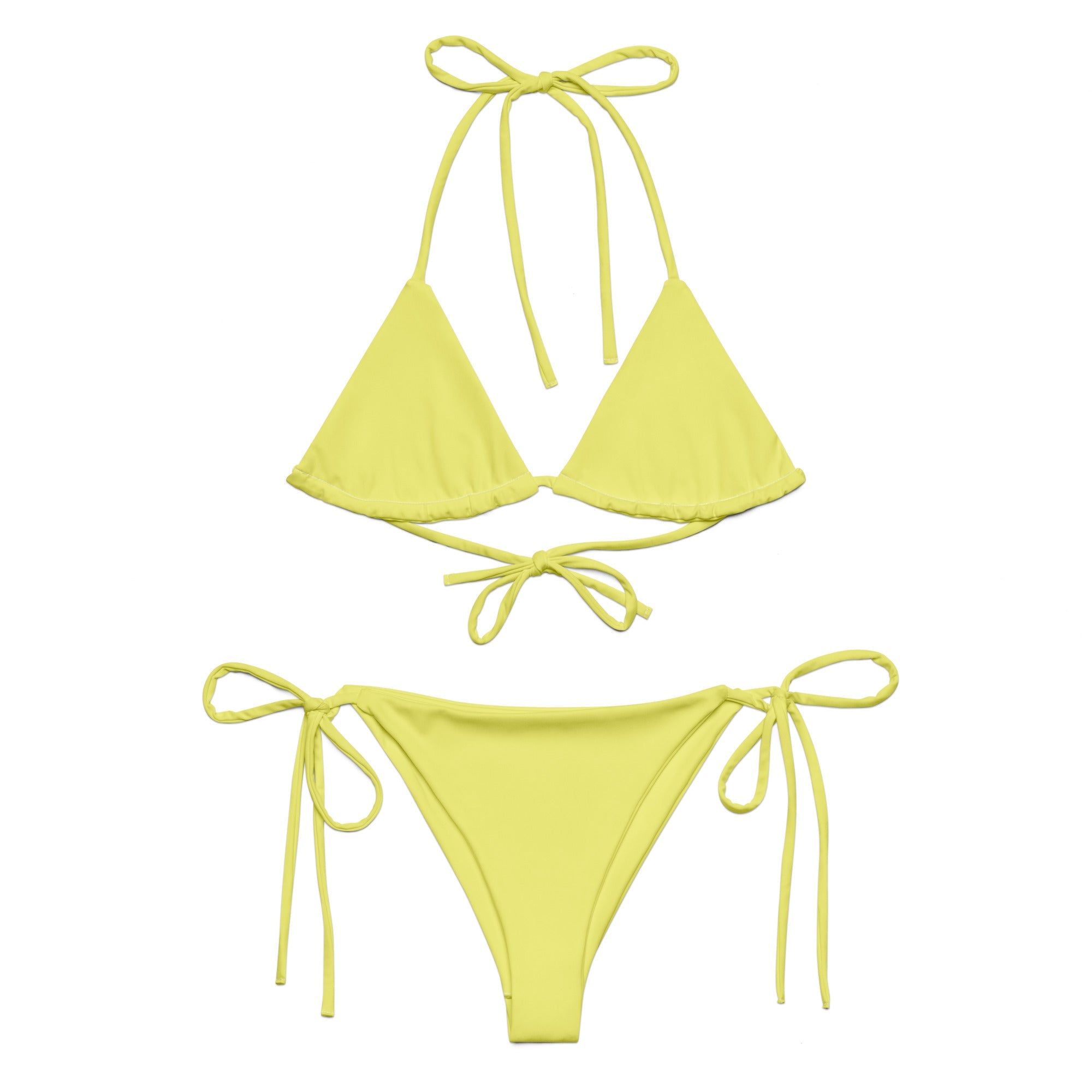 Yellow string bikini - Wet Sundays