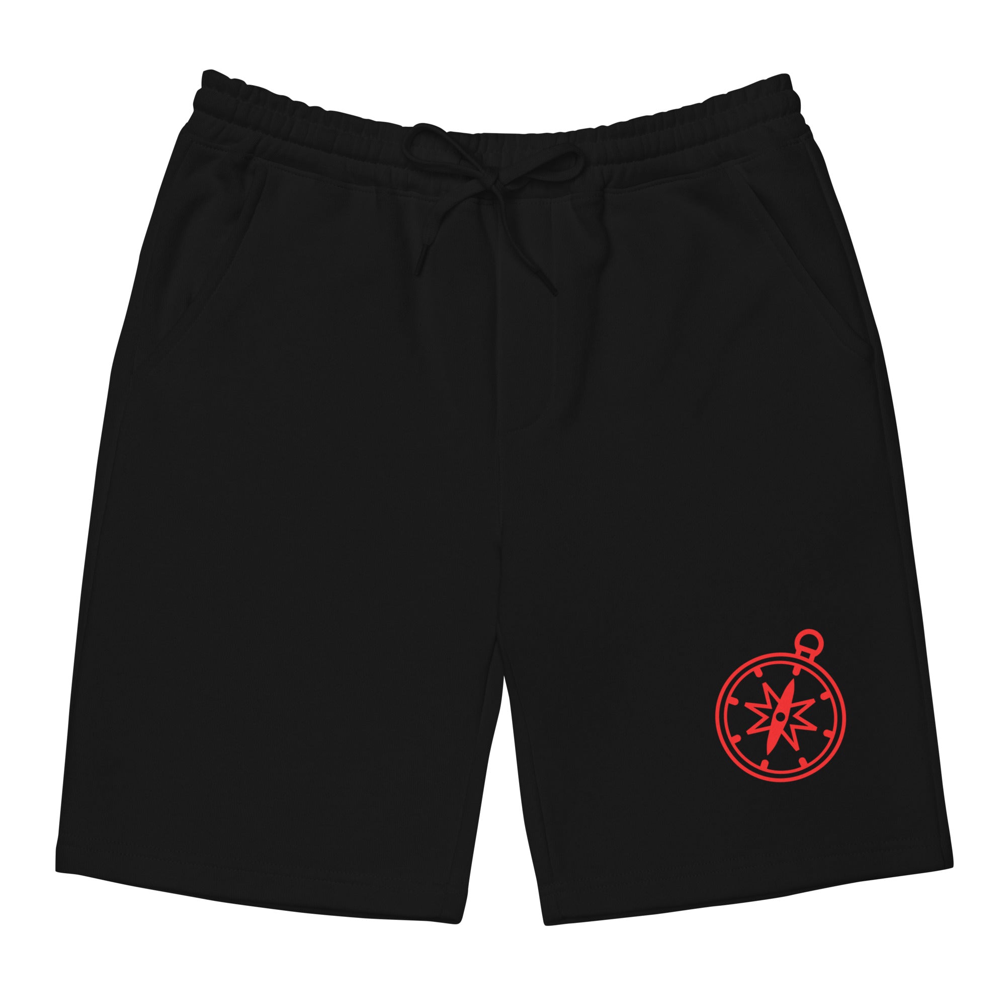 WS Red Compass fleece shorts - Wet Sundays